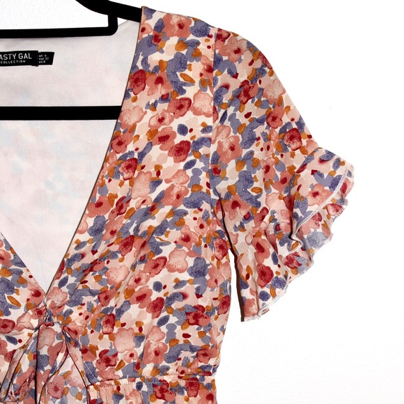 Muted Floral Tea Dress - Picture 1 of 8